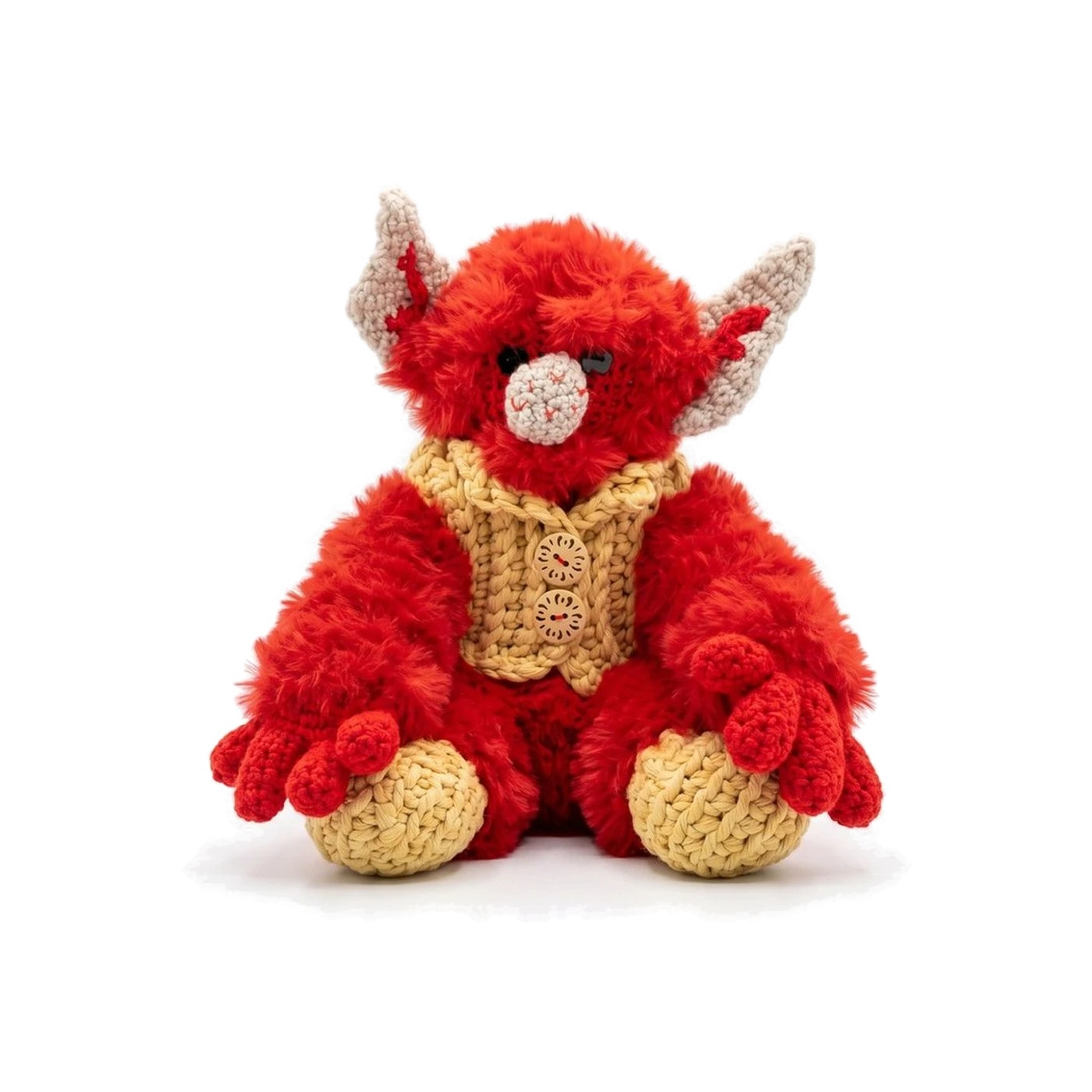 Domovoi Makes Aliyah, the crocheted Rusik