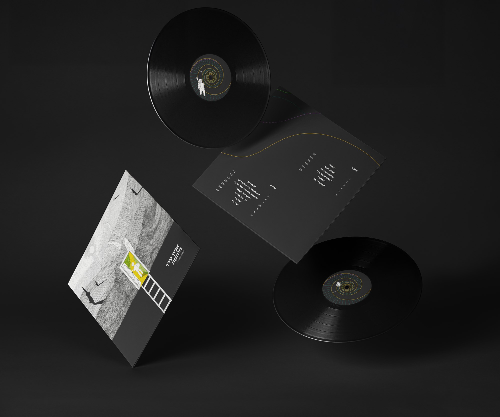 Sleeve and discs in mid-air